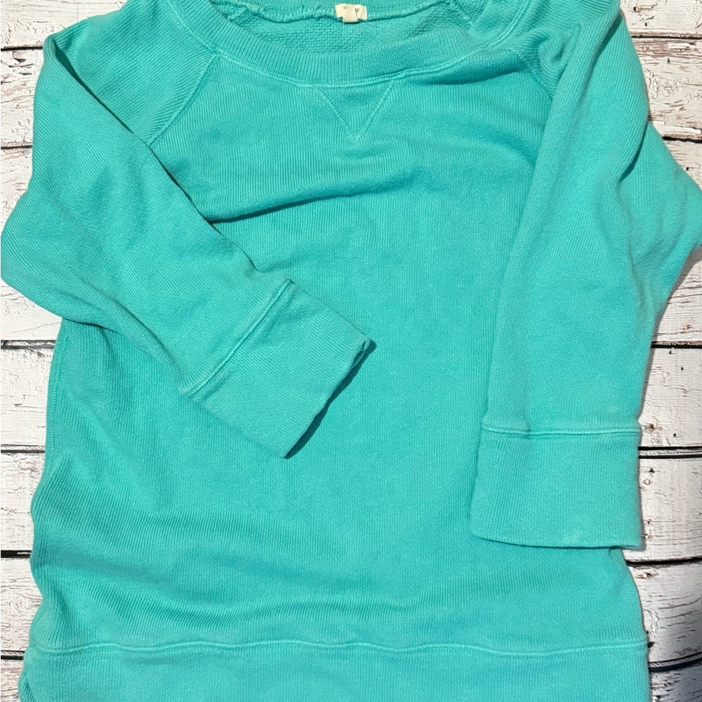 J. Crew Green Crew Neck Sweater Soft Knit Relaxed Fit